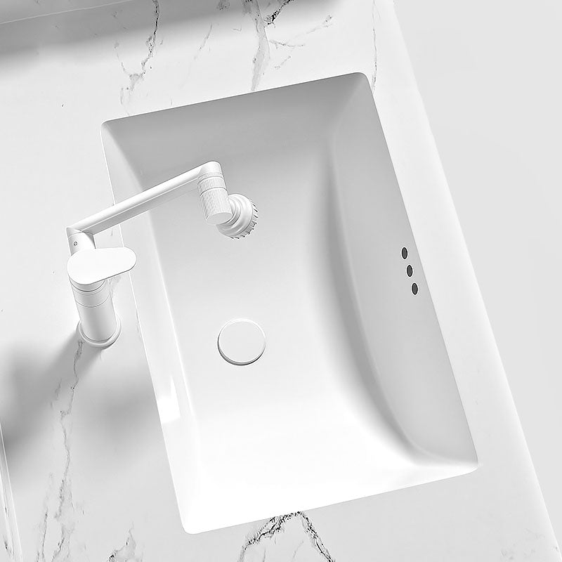 Traditional Undermount Bathroom Sink Porcelain with Pop-Up Drain Vessel Clearhalo 'Bathroom Remodel & Bathroom Fixtures' 'Bathroom Sinks & Faucet Components' 'Bathroom Sinks' 'bathroom_sink' 'Home Improvement' 'home_improvement' 'home_improvement_bathroom_sink' 7343028