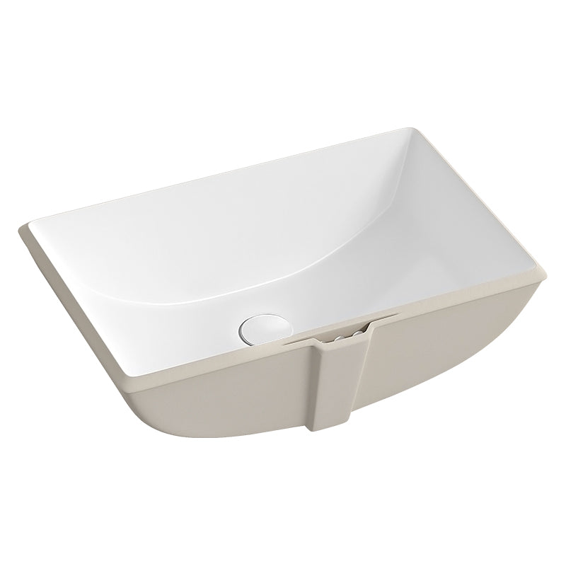 Traditional Undermount Bathroom Sink Porcelain with Pop-Up Drain Vessel Clearhalo 'Bathroom Remodel & Bathroom Fixtures' 'Bathroom Sinks & Faucet Components' 'Bathroom Sinks' 'bathroom_sink' 'Home Improvement' 'home_improvement' 'home_improvement_bathroom_sink' 7343033