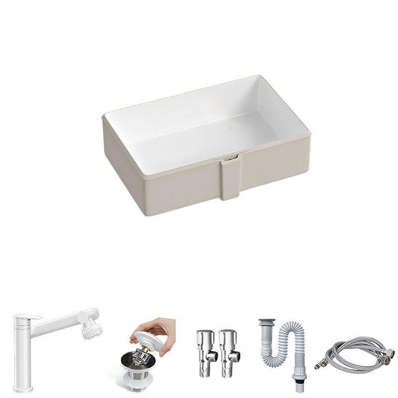 Traditional Undermount Bathroom Sink Porcelain with Pop-Up Drain Vessel 18"L x 13"W x 5"H Sink with Faucet Clearhalo 'Bathroom Remodel & Bathroom Fixtures' 'Bathroom Sinks & Faucet Components' 'Bathroom Sinks' 'bathroom_sink' 'Home Improvement' 'home_improvement' 'home_improvement_bathroom_sink' 7343041