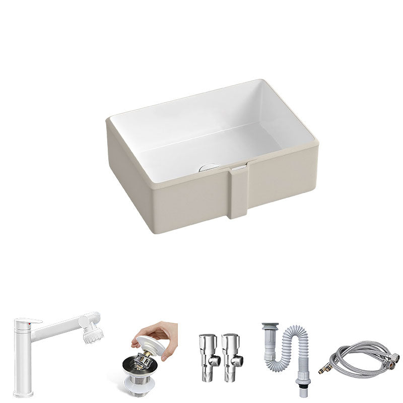 Traditional Undermount Bathroom Sink Porcelain with Pop-Up Drain Vessel 20"L x 13"W x 5"H Sink with Faucet Clearhalo 'Bathroom Remodel & Bathroom Fixtures' 'Bathroom Sinks & Faucet Components' 'Bathroom Sinks' 'bathroom_sink' 'Home Improvement' 'home_improvement' 'home_improvement_bathroom_sink' 7343044