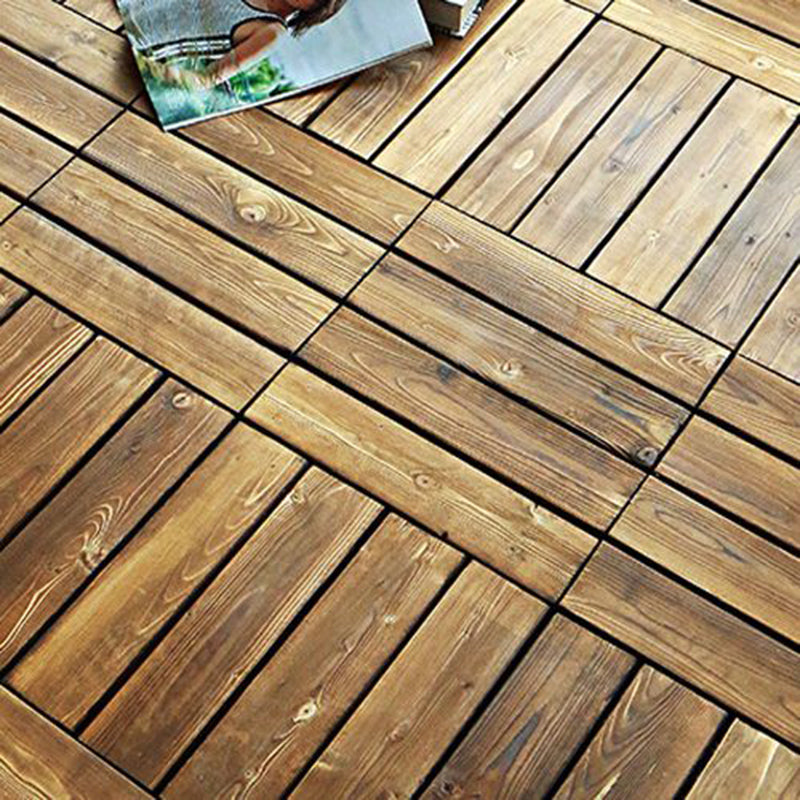 Modern Flooring Planks Click-Locking Smooth Hardwood Deck Tiles for Patio Old Wood Clearhalo 'Flooring 'Hardwood Flooring' 'hardwood_flooring' 'Home Improvement' 'home_improvement' 'home_improvement_hardwood_flooring' Walls and Ceiling' 7343218