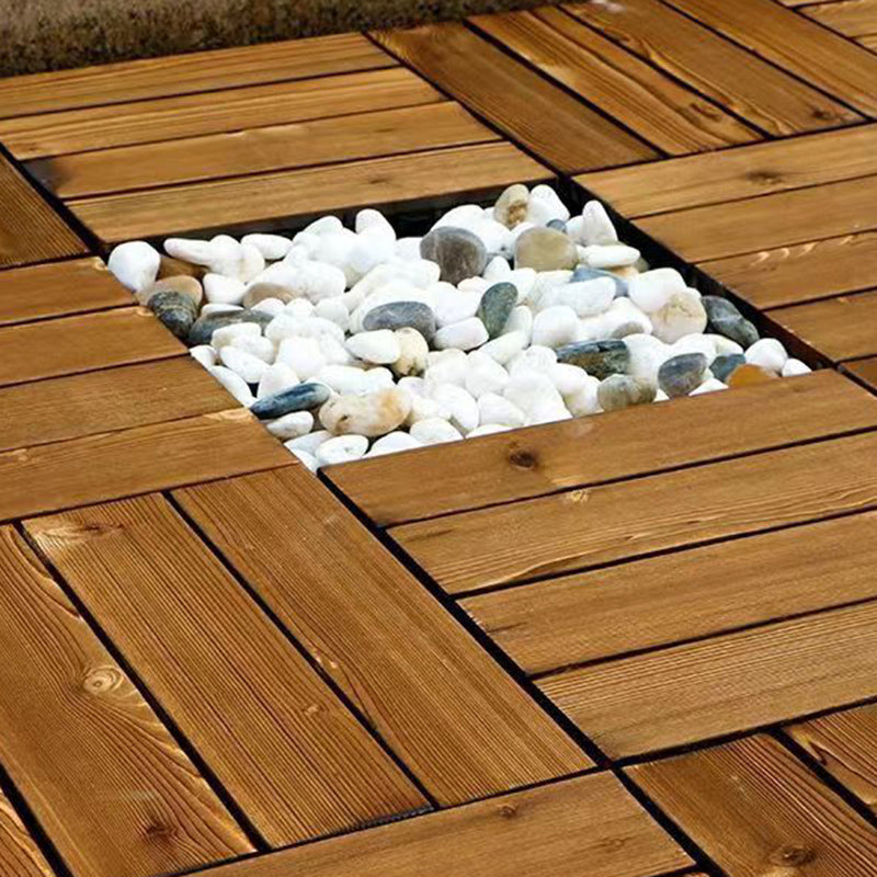 Modern Flooring Planks Click-Locking Smooth Hardwood Deck Tiles for Patio Clearhalo 'Flooring 'Hardwood Flooring' 'hardwood_flooring' 'Home Improvement' 'home_improvement' 'home_improvement_hardwood_flooring' Walls and Ceiling' 7343220