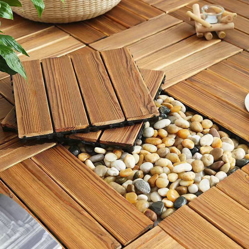 Modern Flooring Planks Click-Locking Smooth Hardwood Deck Tiles for Patio Natural Clearhalo 'Flooring 'Hardwood Flooring' 'hardwood_flooring' 'Home Improvement' 'home_improvement' 'home_improvement_hardwood_flooring' Walls and Ceiling' 7343221