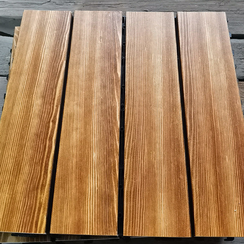 Modern Flooring Planks Click-Locking Smooth Hardwood Deck Tiles for Patio Teak Clearhalo 'Flooring 'Hardwood Flooring' 'hardwood_flooring' 'Home Improvement' 'home_improvement' 'home_improvement_hardwood_flooring' Walls and Ceiling' 7343223