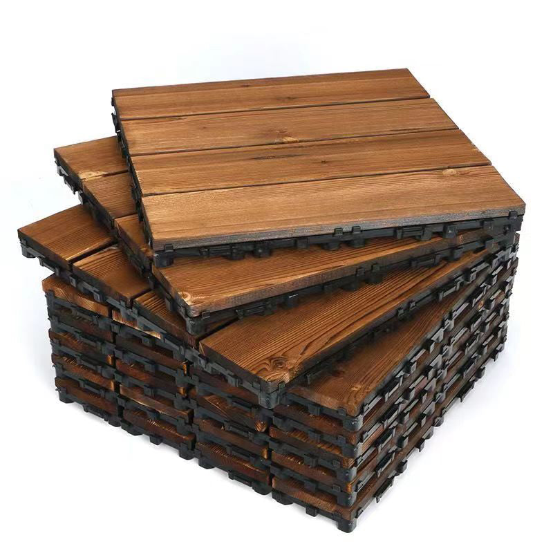 Modern Flooring Planks Click-Locking Smooth Hardwood Deck Tiles for Patio Clearhalo 'Flooring 'Hardwood Flooring' 'hardwood_flooring' 'Home Improvement' 'home_improvement' 'home_improvement_hardwood_flooring' Walls and Ceiling' 7343225