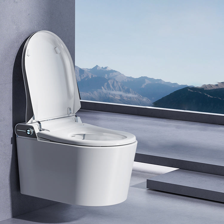 Elongated Wall Mounted Bidet Contemporary Heated Seat Wall Hung Toilet Set Clearhalo 'Bathroom Remodel & Bathroom Fixtures' 'Bidets' 'Home Improvement' 'home_improvement' 'home_improvement_bidets' 'Toilets & Bidets' 7343408