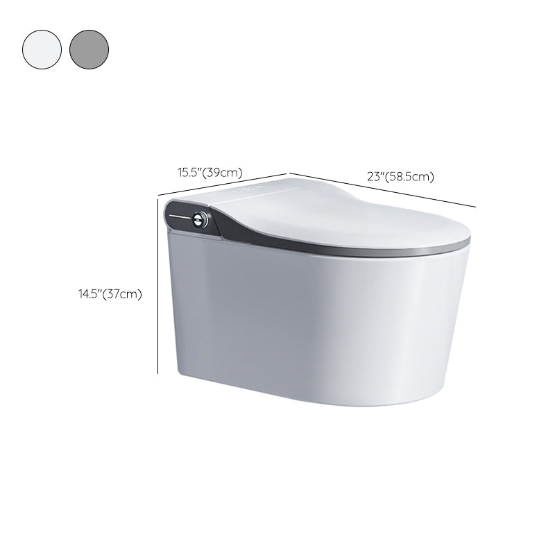 Elongated Wall Mounted Bidet Contemporary Heated Seat Wall Hung Toilet Set Clearhalo 'Bathroom Remodel & Bathroom Fixtures' 'Bidets' 'Home Improvement' 'home_improvement' 'home_improvement_bidets' 'Toilets & Bidets' 7343417