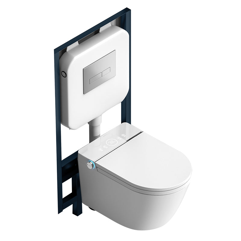 Dual Flush Wall Hung Toilet Set Elongated Wall Mounted Bidet Clearhalo 'Bathroom Remodel & Bathroom Fixtures' 'Bidets' 'Home Improvement' 'home_improvement' 'home_improvement_bidets' 'Toilets & Bidets' 7343423