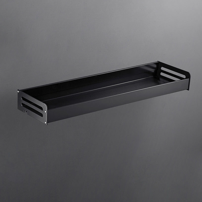 Matte Black Modern Bathroom Accessory Set, Set of 2, Bath Shelf 1 Piece Bath Shelf (20"L ) Clearhalo 'Bathroom Hardware Sets' 'Bathroom Hardware' 'Bathroom Remodel & Bathroom Fixtures' 'bathroom_hardware_sets' 'Home Improvement' 'home_improvement' 'home_improvement_bathroom_hardware_sets' 7343596
