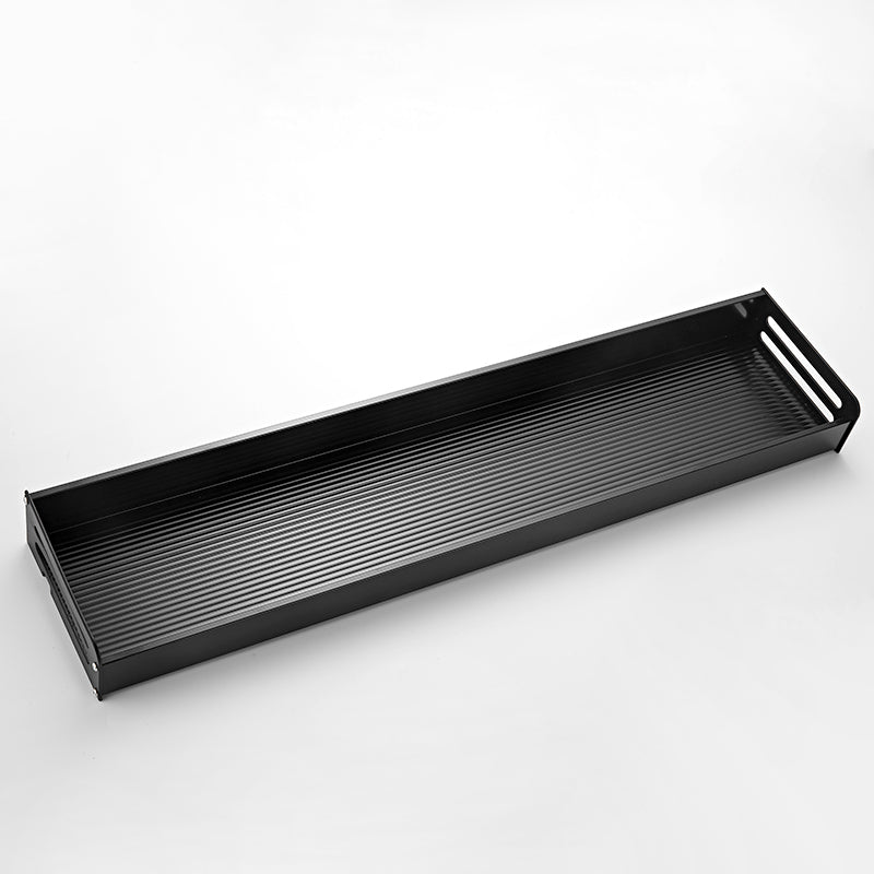 Matte Black Modern Bathroom Accessory Set, Set of 2, Bath Shelf Clearhalo 'Bathroom Hardware Sets' 'Bathroom Hardware' 'Bathroom Remodel & Bathroom Fixtures' 'bathroom_hardware_sets' 'Home Improvement' 'home_improvement' 'home_improvement_bathroom_hardware_sets' 7343598