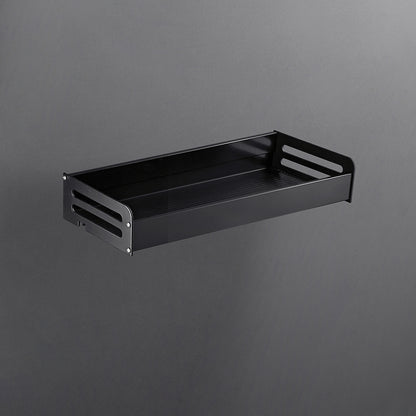 Matte Black Modern Bathroom Accessory Set, Set of 2, Bath Shelf 1 Piece Bath Shelf (12"L ) Clearhalo 'Bathroom Hardware Sets' 'Bathroom Hardware' 'Bathroom Remodel & Bathroom Fixtures' 'bathroom_hardware_sets' 'Home Improvement' 'home_improvement' 'home_improvement_bathroom_hardware_sets' 7343599