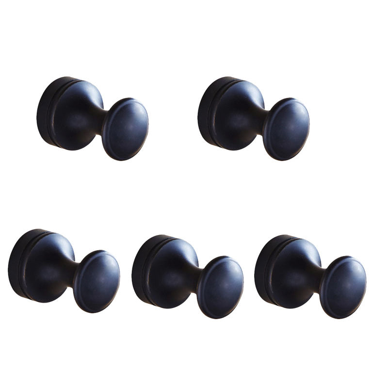 10-Piece Bathroom Accessories Hardware Set Modern Bathroom Accessory Set, Robe Hooks Black 5 Piece Set Clearhalo 'Bathroom Hardware Sets' 'Bathroom Hardware' 'Bathroom Remodel & Bathroom Fixtures' 'bathroom_hardware_sets' 'Home Improvement' 'home_improvement' 'home_improvement_bathroom_hardware_sets' 7343632