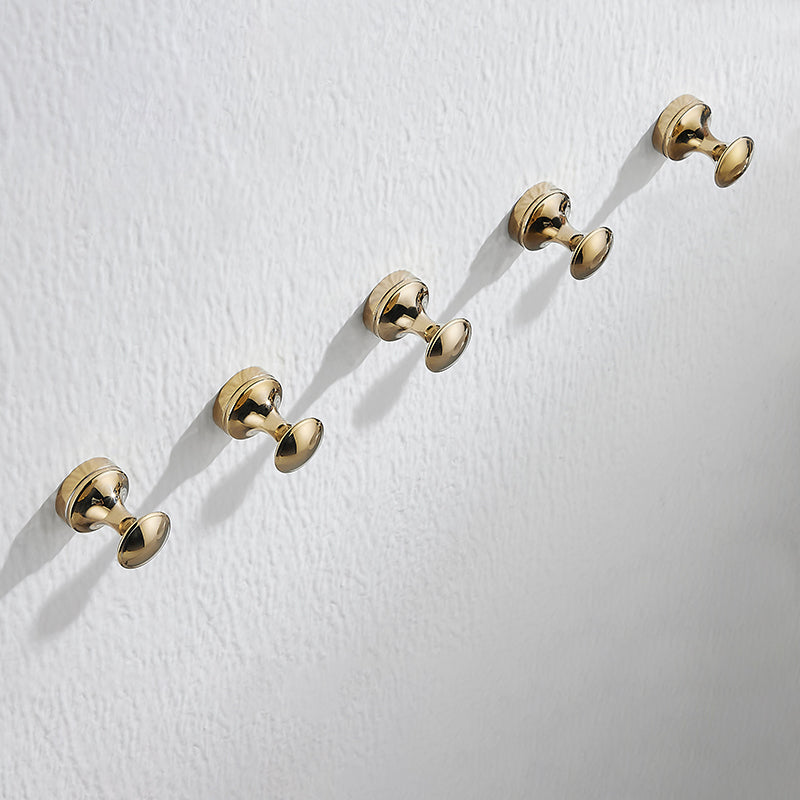 10-Piece Bathroom Accessories Hardware Set Modern Bathroom Accessory Set, Robe Hooks Brass 5 Piece Set Clearhalo 'Bathroom Hardware Sets' 'Bathroom Hardware' 'Bathroom Remodel & Bathroom Fixtures' 'bathroom_hardware_sets' 'Home Improvement' 'home_improvement' 'home_improvement_bathroom_hardware_sets' 7343639