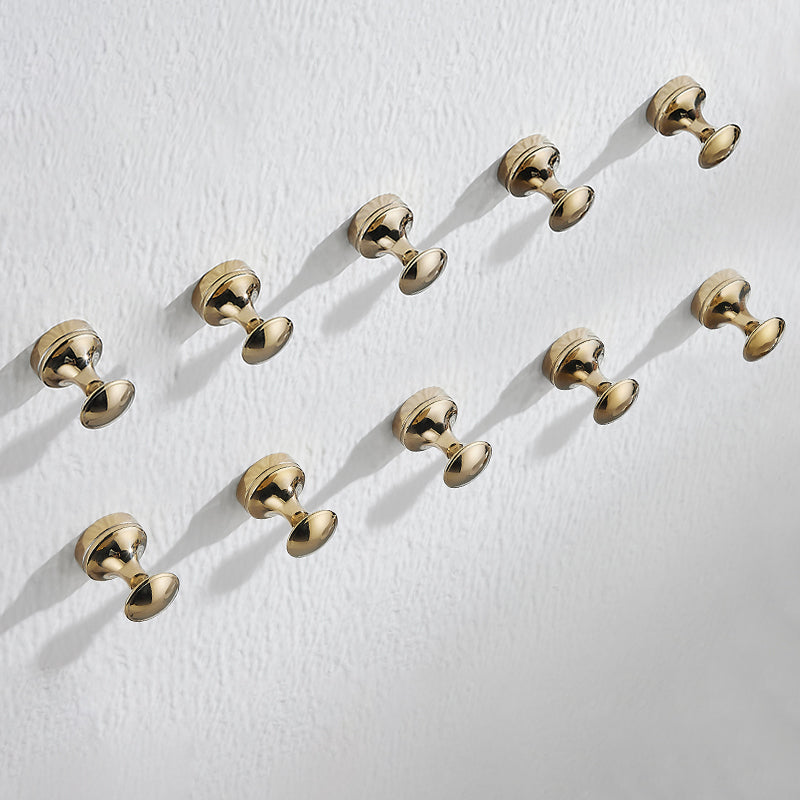 10-Piece Bathroom Accessories Hardware Set Modern Bathroom Accessory Set, Robe Hooks Brass 10 Piece Set Clearhalo 'Bathroom Hardware Sets' 'Bathroom Hardware' 'Bathroom Remodel & Bathroom Fixtures' 'bathroom_hardware_sets' 'Home Improvement' 'home_improvement' 'home_improvement_bathroom_hardware_sets' 7343641
