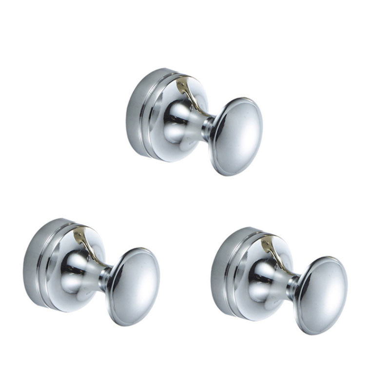 10-Piece Bathroom Accessories Hardware Set Modern Bathroom Accessory Set, Robe Hooks Silver 3 Piece Set Clearhalo 'Bathroom Hardware Sets' 'Bathroom Hardware' 'Bathroom Remodel & Bathroom Fixtures' 'bathroom_hardware_sets' 'Home Improvement' 'home_improvement' 'home_improvement_bathroom_hardware_sets' 7343646