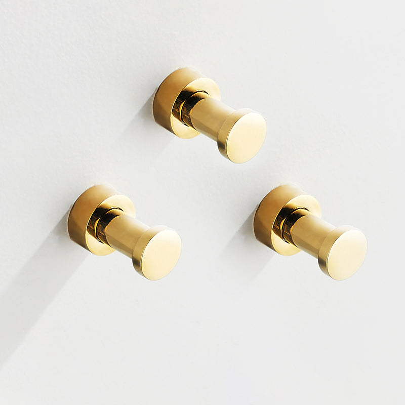 10-Piece Bathroom Accessories Hardware Set Modern Bathroom Accessory Set, Robe Hooks Gold 3 Piece Set Clearhalo 'Bathroom Hardware Sets' 'Bathroom Hardware' 'Bathroom Remodel & Bathroom Fixtures' 'bathroom_hardware_sets' 'Home Improvement' 'home_improvement' 'home_improvement_bathroom_hardware_sets' 7343650