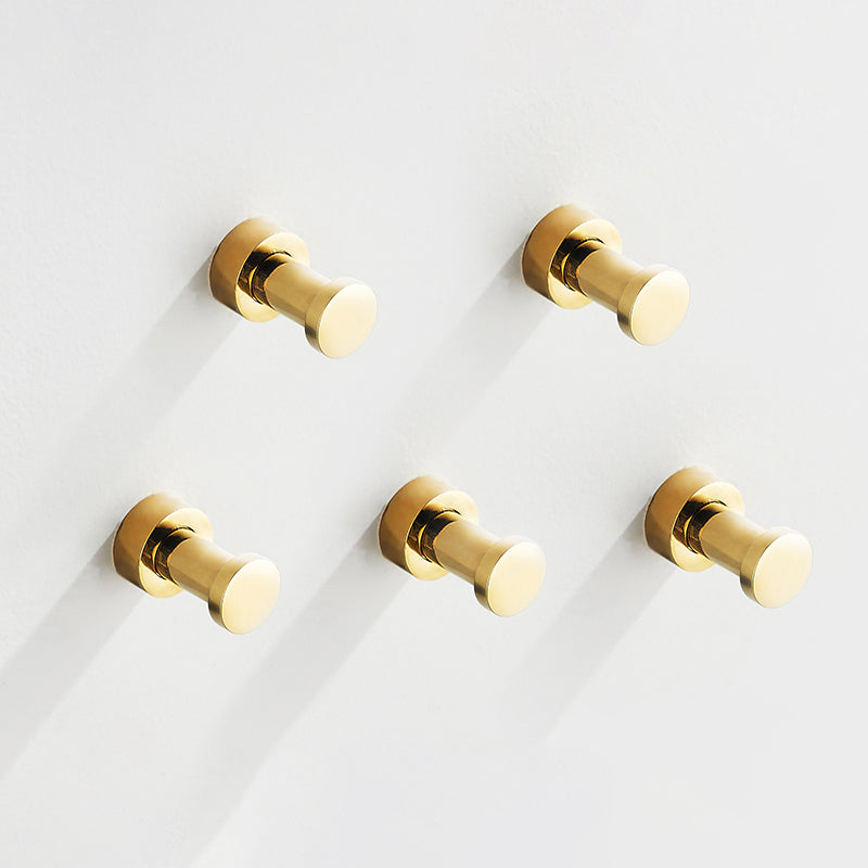 10-Piece Bathroom Accessories Hardware Set Modern Bathroom Accessory Set, Robe Hooks Gold 5 Piece Set Clearhalo 'Bathroom Hardware Sets' 'Bathroom Hardware' 'Bathroom Remodel & Bathroom Fixtures' 'bathroom_hardware_sets' 'Home Improvement' 'home_improvement' 'home_improvement_bathroom_hardware_sets' 7343651