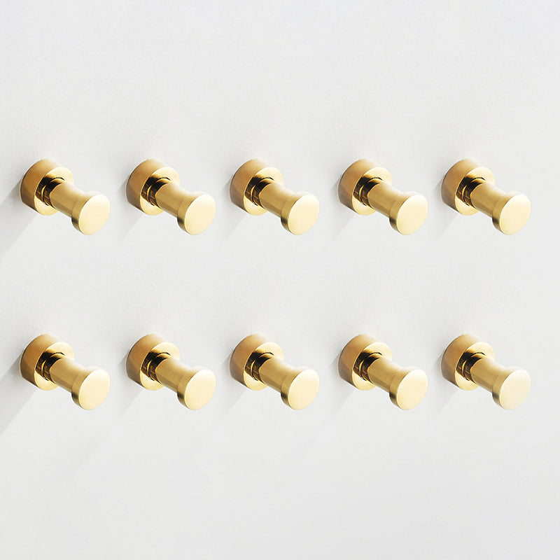 10-Piece Bathroom Accessories Hardware Set Modern Bathroom Accessory Set, Robe Hooks Gold 10 Piece Set Clearhalo 'Bathroom Hardware Sets' 'Bathroom Hardware' 'Bathroom Remodel & Bathroom Fixtures' 'bathroom_hardware_sets' 'Home Improvement' 'home_improvement' 'home_improvement_bathroom_hardware_sets' 7343652