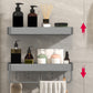 Modern Grey 2-Piece Bathroom Accessory Set, Matte Grey, Bath Shelf Clearhalo 'Bathroom Hardware Sets' 'Bathroom Hardware' 'Bathroom Remodel & Bathroom Fixtures' 'bathroom_hardware_sets' 'Home Improvement' 'home_improvement' 'home_improvement_bathroom_hardware_sets' 7343661