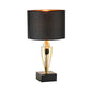 Contemporary 1 Light Nightstand Light Black Drum Night Table Lamp with Fabric Shade Clearhalo 'Lamps' 'Table Lamps' Lighting' 734387
