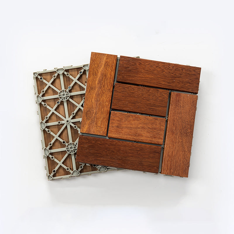 Indoor Laminate Floor Wooden Square Waterproof Scratch Resistant Laminate Floor Dark Brown Clearhalo 'Flooring 'Home Improvement' 'home_improvement' 'home_improvement_laminate_flooring' 'Laminate Flooring' 'laminate_flooring' Walls and Ceiling' 7344206