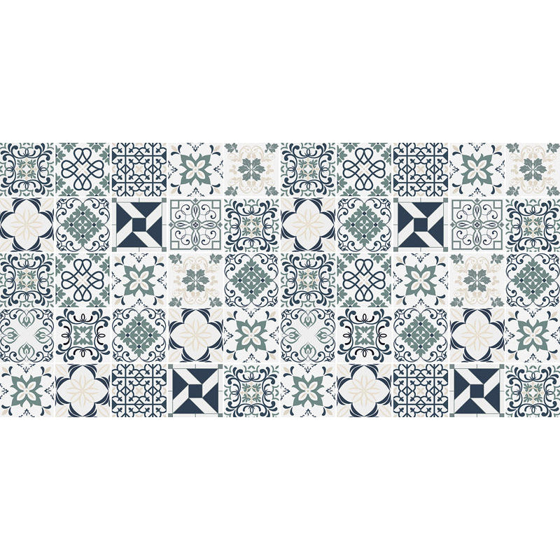 Spanish Pattern Singular Tile Water Resistant Peel & Stick Tile for Backsplash Wall Light Blue Clearhalo 'Flooring 'Home Improvement' 'home_improvement' 'home_improvement_peel_stick_blacksplash' 'Peel & Stick Backsplash Tile' 'peel_stick_blacksplash' 'Walls & Ceilings' Walls and Ceiling' 7344218