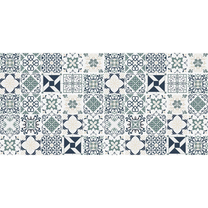 Spanish Pattern Singular Tile Water Resistant Peel & Stick Tile for Backsplash Wall Light Blue Clearhalo 'Flooring 'Home Improvement' 'home_improvement' 'home_improvement_peel_stick_blacksplash' 'Peel & Stick Backsplash Tile' 'peel_stick_blacksplash' 'Walls & Ceilings' Walls and Ceiling' 7344218