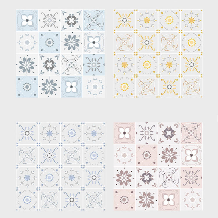 Spanish Pattern Singular Tile Water Resistant Peel & Stick Tile for Backsplash Wall Clearhalo 'Flooring 'Home Improvement' 'home_improvement' 'home_improvement_peel_stick_blacksplash' 'Peel & Stick Backsplash Tile' 'peel_stick_blacksplash' 'Walls & Ceilings' Walls and Ceiling' 7344229