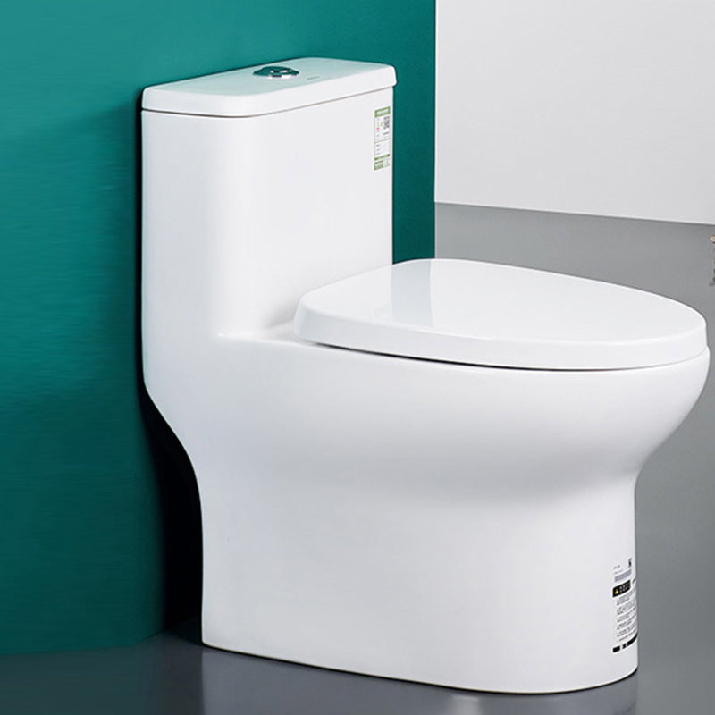 Traditional Floor Mounted Toilet White Seat Included Toilet Bowl for Bathroom 15"L x 27"W x 27"H 12" Clearhalo 'Bathroom Remodel & Bathroom Fixtures' 'Home Improvement' 'home_improvement' 'home_improvement_toilets' 'Toilets & Bidets' 'Toilets' 7344785