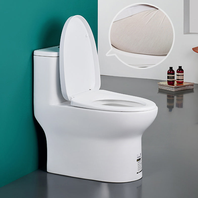 Traditional Floor Mounted Toilet White Seat Included Toilet Bowl for Bathroom Clearhalo 'Bathroom Remodel & Bathroom Fixtures' 'Home Improvement' 'home_improvement' 'home_improvement_toilets' 'Toilets & Bidets' 'Toilets' 7344788