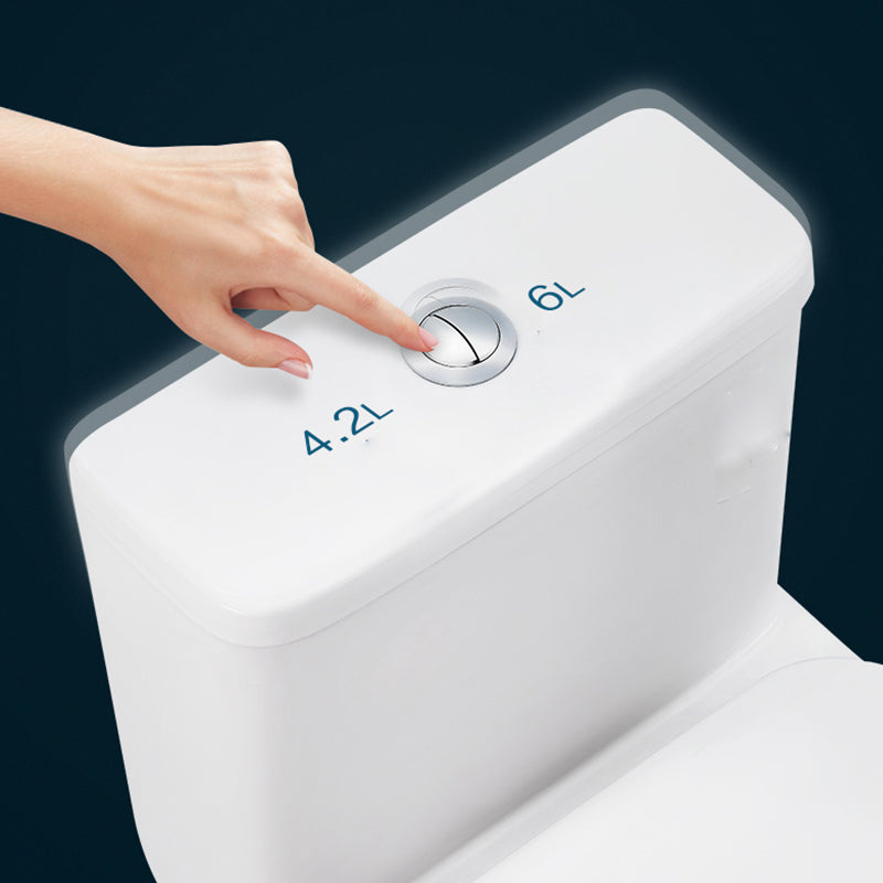 Traditional Floor Mounted Toilet White Seat Included Toilet Bowl for Bathroom Clearhalo 'Bathroom Remodel & Bathroom Fixtures' 'Home Improvement' 'home_improvement' 'home_improvement_toilets' 'Toilets & Bidets' 'Toilets' 7344795