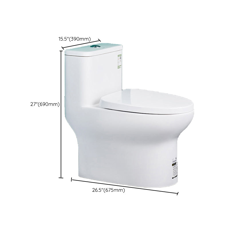 Traditional Floor Mounted Toilet White Seat Included Toilet Bowl for Bathroom Clearhalo 'Bathroom Remodel & Bathroom Fixtures' 'Home Improvement' 'home_improvement' 'home_improvement_toilets' 'Toilets & Bidets' 'Toilets' 7344797