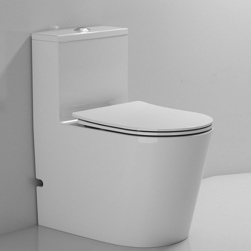 Traditional White Floor Mounted Toilet Slow Close Seat Included Toilet Bowl for Bathroom 15"L x 24"W x 27"H 16" Clearhalo 'Bathroom Remodel & Bathroom Fixtures' 'Home Improvement' 'home_improvement' 'home_improvement_toilets' 'Toilets & Bidets' 'Toilets' 7344798