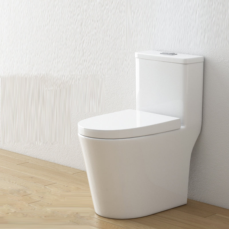 Traditional White Floor Mounted Toilet Slow Close Seat Included Toilet Bowl for Bathroom 14"L x 23"W x 28"H Clearhalo 'Bathroom Remodel & Bathroom Fixtures' 'Home Improvement' 'home_improvement' 'home_improvement_toilets' 'Toilets & Bidets' 'Toilets' 7344799