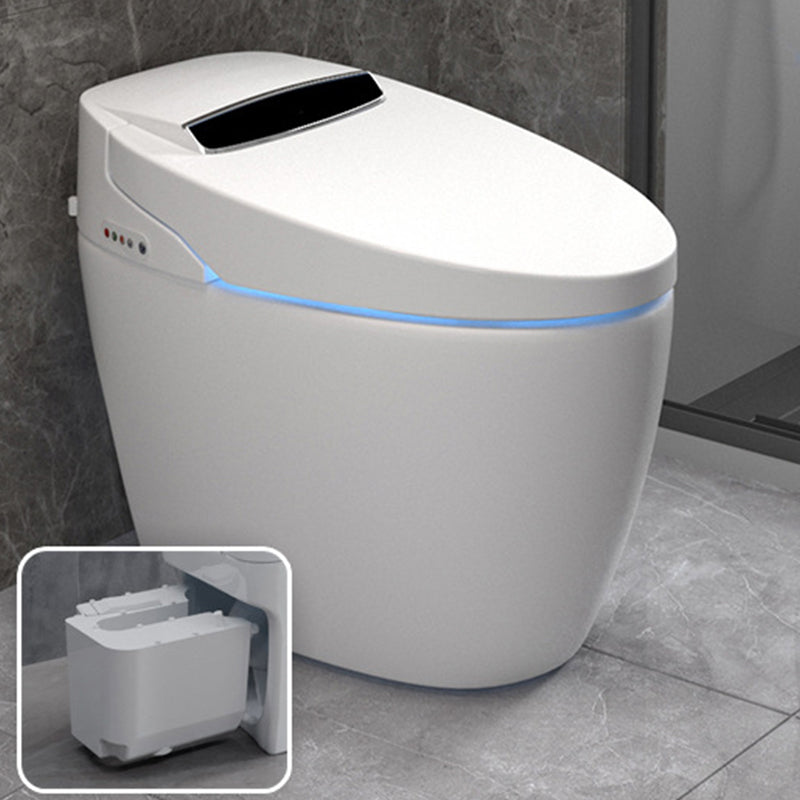 Contemporary White Flush Toilet Heated Seat Included Urine Toilet for Bathroom Heating Seat Ring （Standard ) 12" Clearhalo 'Bathroom Remodel & Bathroom Fixtures' 'Home Improvement' 'home_improvement' 'home_improvement_toilets' 'Toilets & Bidets' 'Toilets' 7344814