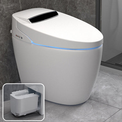 Contemporary White Flush Toilet Heated Seat Included Urine Toilet for Bathroom Heating Seat Ring （Standard ) 12" Clearhalo 'Bathroom Remodel & Bathroom Fixtures' 'Home Improvement' 'home_improvement' 'home_improvement_toilets' 'Toilets & Bidets' 'Toilets' 7344814