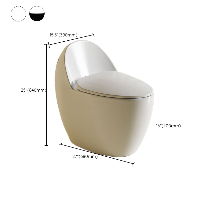 Floor Mounted Urine Toilet One Piece Toilet Modern Siphon Jet Toilet Bowl Clearhalo 'Bathroom Remodel & Bathroom Fixtures' 'Home Improvement' 'home_improvement' 'home_improvement_toilets' 'Toilets & Bidets' 'Toilets' 7344838