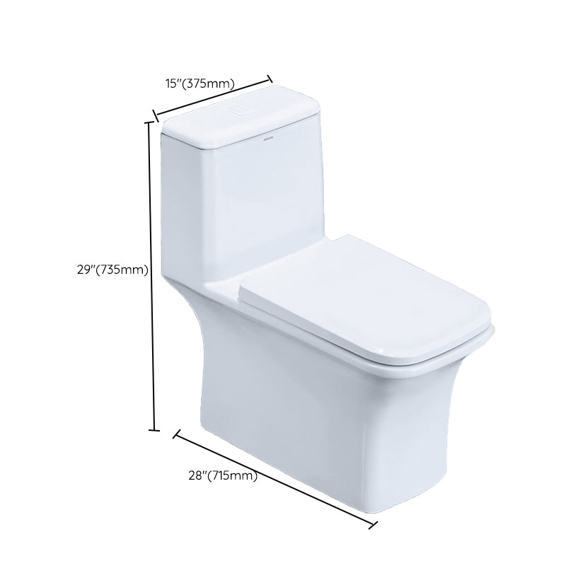 Floor Mounted Siphon Jet Urine Toilet One Piece Toilet Modern Porcelain Toilet Clearhalo 'Bathroom Remodel & Bathroom Fixtures' 'Home Improvement' 'home_improvement' 'home_improvement_toilets' 'Toilets & Bidets' 'Toilets' 7344852