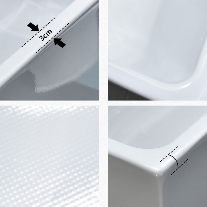 Modern Rectangular Stand Alone Bath Acrylic Soaking White Bathtub Clearhalo 'Bathroom Remodel & Bathroom Fixtures' 'Bathtubs' 'Home Improvement' 'home_improvement' 'home_improvement_bathtubs' 'Showers & Bathtubs' 7344864