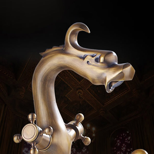 2 Handles Wide Spread Bathroom Faucet Industrial Lavatory Faucet Clearhalo 'Bathroom Remodel & Bathroom Fixtures' 'Bathroom Sink Faucets' 'Bathroom Sinks & Faucet Components' 'bathroom_sink_faucets' 'Home Improvement' 'home_improvement' 'home_improvement_bathroom_sink_faucets' 7345376