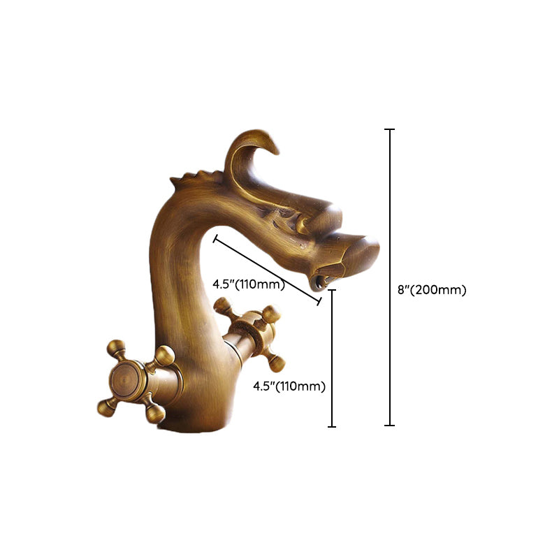 2 Handles Wide Spread Bathroom Faucet Industrial Lavatory Faucet Clearhalo 'Bathroom Remodel & Bathroom Fixtures' 'Bathroom Sink Faucets' 'Bathroom Sinks & Faucet Components' 'bathroom_sink_faucets' 'Home Improvement' 'home_improvement' 'home_improvement_bathroom_sink_faucets' 7345381