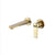 2 Holes Sink Faucet Single Lever Handle Wall-Mounted Low Arc Bathroom Faucet Gold Embedded Box Not Included Clearhalo 'Bathroom Remodel & Bathroom Fixtures' 'Bathroom Sink Faucets' 'Bathroom Sinks & Faucet Components' 'bathroom_sink_faucets' 'Home Improvement' 'home_improvement' 'home_improvement_bathroom_sink_faucets' 7345414