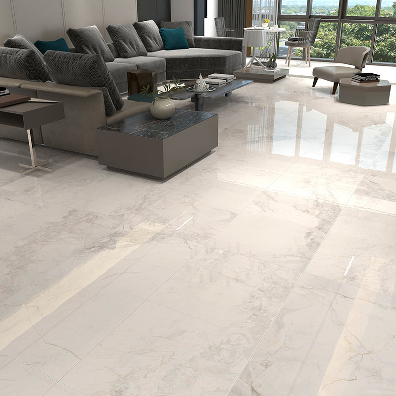 Rectangle White Singular Tile Marble Floor and Wall for Bathroom Clearhalo 'Floor Tiles & Wall Tiles' 'floor_tiles_wall_tiles' 'Flooring 'Home Improvement' 'home_improvement' 'home_improvement_floor_tiles_wall_tiles' Walls and Ceiling' 7345611