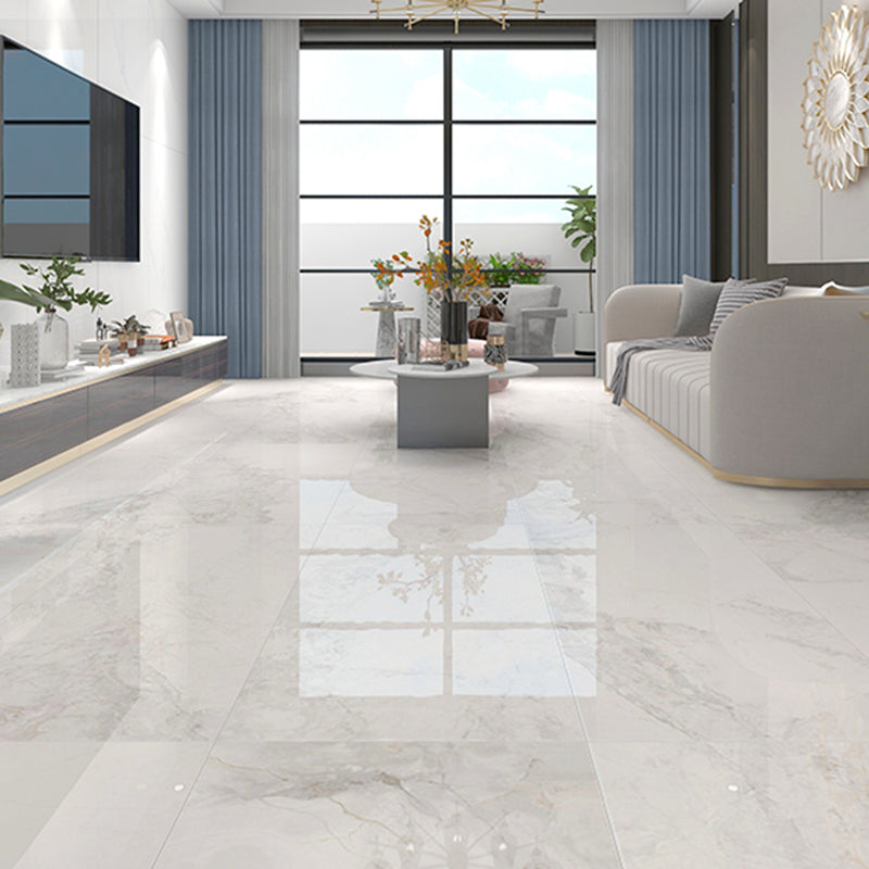 Rectangle White Singular Tile Marble Floor and Wall for Bathroom Clearhalo 'Floor Tiles & Wall Tiles' 'floor_tiles_wall_tiles' 'Flooring 'Home Improvement' 'home_improvement' 'home_improvement_floor_tiles_wall_tiles' Walls and Ceiling' 7345623
