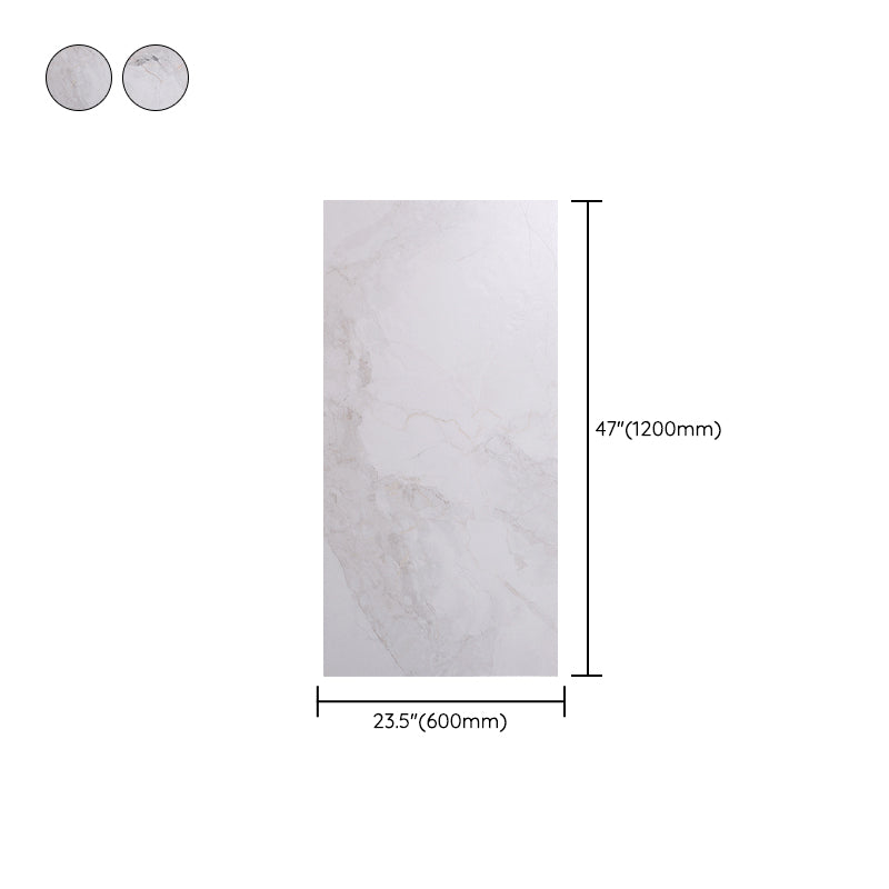 Rectangle White Singular Tile Marble Floor and Wall for Bathroom Clearhalo 'Floor Tiles & Wall Tiles' 'floor_tiles_wall_tiles' 'Flooring 'Home Improvement' 'home_improvement' 'home_improvement_floor_tiles_wall_tiles' Walls and Ceiling' 7345625