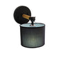 Modernism Armed Sconce Wood 1 Light Bedside Wall Lamp with Black Drum Fabric Shade Clearhalo 'Modern wall lights' 'Modern' 'Wall Lamps & Sconces' 'Wall Lights' Lighting' 734691