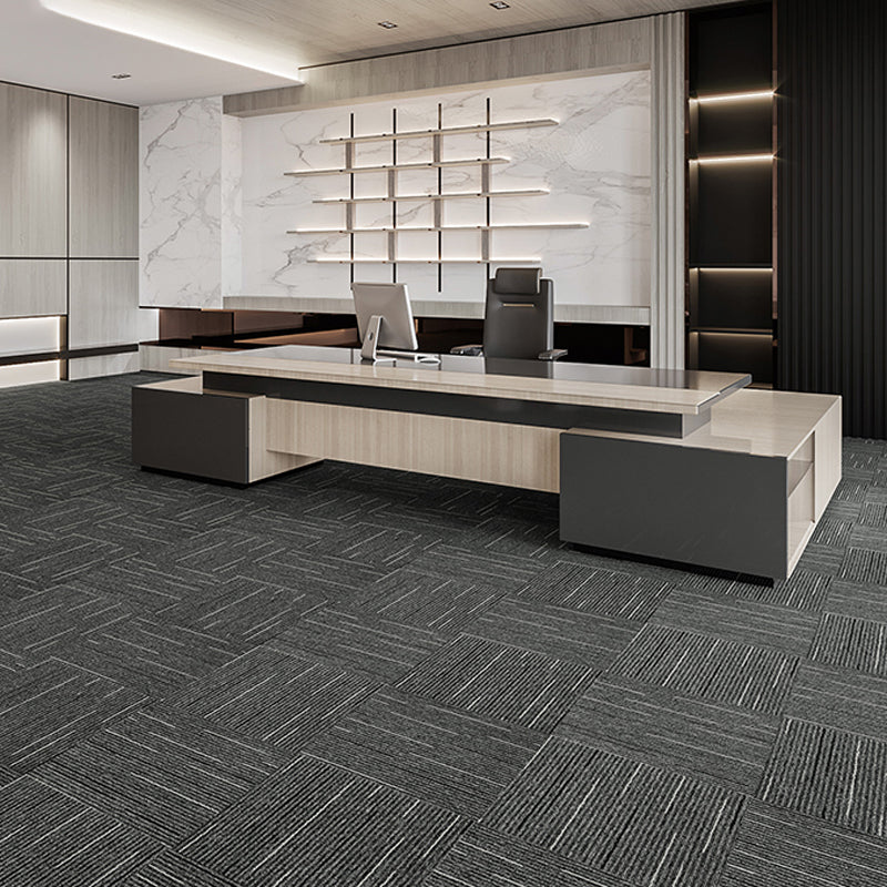 Modern Carpet Tiles Self Adhesive Level Loop Fire Resistant Tiles and Carpet Smoke Gray 20-Piece Set Clearhalo 'Carpet Tiles & Carpet Squares' 'carpet_tiles_carpet_squares' 'Flooring 'Home Improvement' 'home_improvement' 'home_improvement_carpet_tiles_carpet_squares' Walls and Ceiling' 7347053