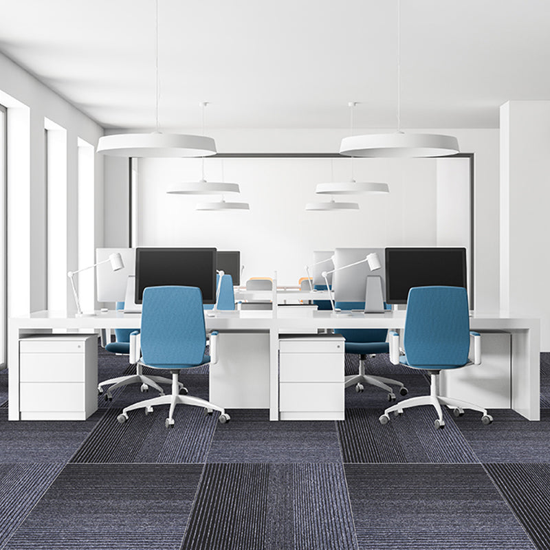 Modern Carpet Tiles Self Adhesive Level Loop Fire Resistant Tiles and Carpet Dark Blue-Gray 20-Piece Set Clearhalo 'Carpet Tiles & Carpet Squares' 'carpet_tiles_carpet_squares' 'Flooring 'Home Improvement' 'home_improvement' 'home_improvement_carpet_tiles_carpet_squares' Walls and Ceiling' 7347058