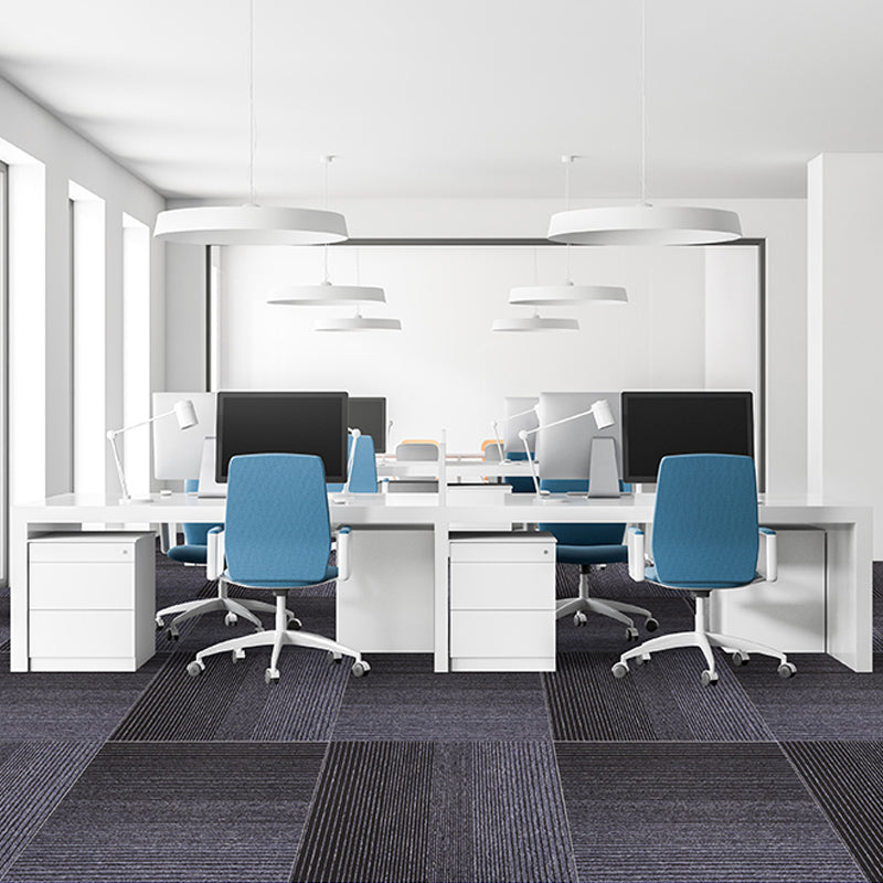 Modern Carpet Tiles Self Adhesive Level Loop Fire Resistant Tiles and Carpet Dark Blue-Black 20-Piece Set Clearhalo 'Carpet Tiles & Carpet Squares' 'carpet_tiles_carpet_squares' 'Flooring 'Home Improvement' 'home_improvement' 'home_improvement_carpet_tiles_carpet_squares' Walls and Ceiling' 7347059