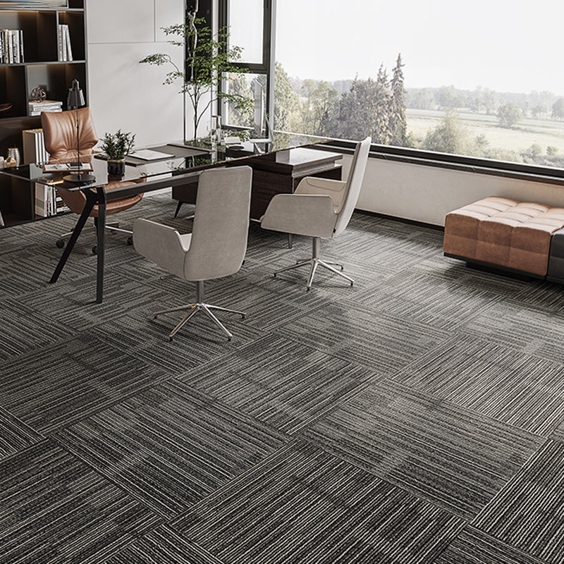 Modern Carpet Tiles Self Adhesive Level Loop Fire Resistant Tiles and Carpet Coffee 20-Piece Set Clearhalo 'Carpet Tiles & Carpet Squares' 'carpet_tiles_carpet_squares' 'Flooring 'Home Improvement' 'home_improvement' 'home_improvement_carpet_tiles_carpet_squares' Walls and Ceiling' 7347064